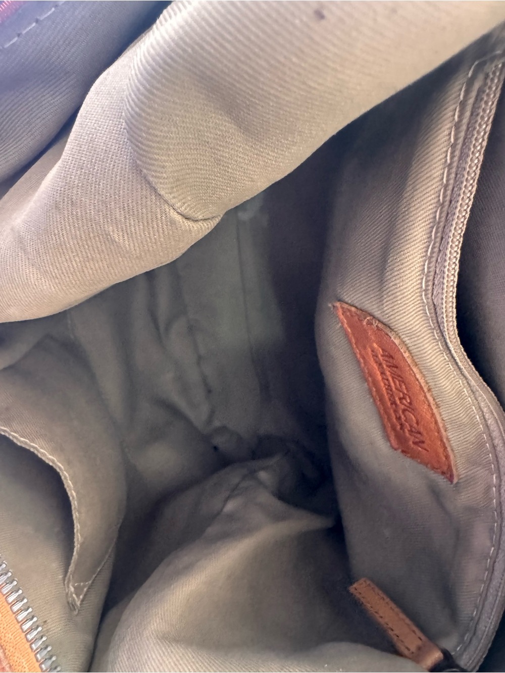 American Leather Co Classic Tan Leather Shoulder Hobo Bag - Unbranded - Picture 8 of 8